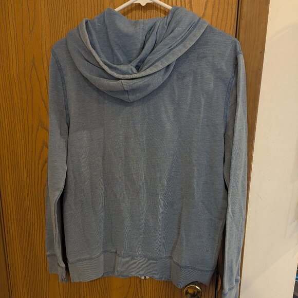Abercrombie & Fitch Blue Distressed Zip Hoodie Sweatshirt with - Women's Size XS - Picture 4 of 4